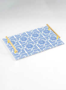 Bandeja de Servir Decorativa Navideña Moderna y Única, Personalizable, con Asa, Diseño Impreso, Artesanía Metálica para Decoración del Hogar y Regalos - Product Image 3