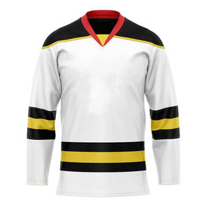 Vente en gros de maillots de hockey brodés sur mesure pour hommes, uniformes d'équipes personnalisées, vêtements de hockey sur glace à sublimation vierge en maille - Product Image 1