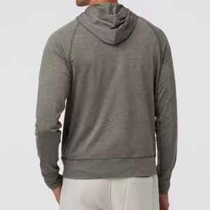 Wholesale <b>Half</b> <b>Zip</b> Pullover Hoodie <b>Men</b> Premium Quality Spring Vintage Casual Quick Dry Eco-Friendly Customizable Factory Direct - Product Image 5