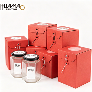 Boîte cadeau kraft pliable avec fermeture à cordon, emballage en papier pour artisanat fait main, ornements et cadeaux. - Product Image 2