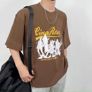 เสื้อยืดพิมพ์ลายสกรีนกราฟิกสำหรับผู้ชายเสื้อพิมพ์ลายผ้าฝ้ายน้ำหนักมาก220 GSM - Product Image 5