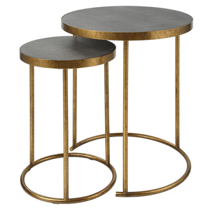 Mesa apilable moderna de nuevo diseño 2025 con marco de Metal, muebles de sala de estar artesanales indios de alta calidad superior de mármol - Product Image 1