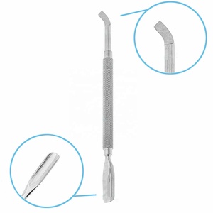 Spatule à double face en acier inoxydable de qualité supérieure, outil pousse-cuticules, dissolvant de vernis gel, couleur personnalisée, pour le nettoyage des ongles - Product Image 1
