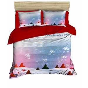 Parure de lit de Noël classique et festive 200x220cm en coton Ranforce, impression numérique double pour usage domestique - Product Image 5