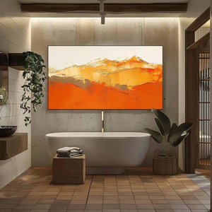 Soft Neutral Warm Tone Thick Textured Modern Still Life <b>Canvas</b> Overaized Size Oil Painting Artwork Wood <b>Frame</b> Home Hotel Decor - Product Image 1