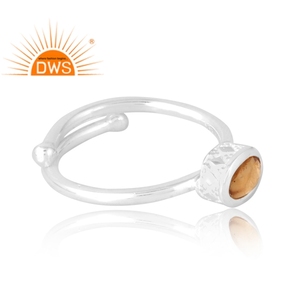 แหวนพลอยซิทรีนธรรมชาติทำจากเงินสเตอลิง925ผลิตตามสั่ง - Product Image 4