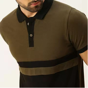 Chemise décontractée pour homme en tissu tricoté à séchage rapide, manches courtes, coton et polyester, avec logo personnalisé uni - Product Image 6