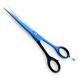 Peluquero profesional SS 420, tijeras de adelgazamiento para corte de pelo de acero inoxidable con revestimiento negro y azul, herramienta de belleza con punta de hoja Roma - Product Image 2