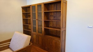 Bibliothèques modernes en teck du sud-ouest avec 2 portes et 2 étagères pour le salon, meubles de maison - Product Image 5