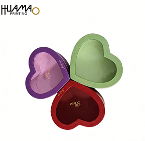 Caja de Regalo Transparente con Forma de Corazón para el Día de San Valentín, Empaque de Cartón Rígido con Logotipo Personalizado, Caja de Regalo para Aniversario - Product Image 1