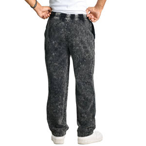 2025 Custom Manufacturer Heavyweight Oversized Man Vintage Sweat-Pant Acid <b>Washed</b> <b>Mens</b> Rhinestone Sweatpants - Product Image 5