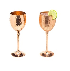 Trending Design Barware Wine Drinking Goblet Venta al por mayor Metal Diseño personalizado Hecho a mano Metal Wine Goblet Exportador - Product Image 3