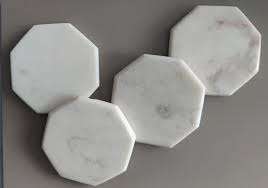 Posavasos de piedra clásico y de lujo Hexagonal personalizado Color blanco para uso en el hogar y el hotel Venta Nuevos productos y accesorios 2025 - Product Image 2