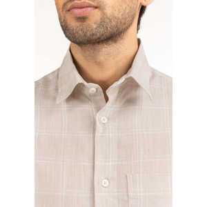 เสื้อเชิ้ตผู้ชายลำลอง ผ้าฝ้าย 100% ติดกระดุมสองแถว ผ้าป๊อปลินซาติน ระบายอากาศได้ดี ทรงปกติ รุ่น ODM MN-CS-SS25-203 - Product Image 4