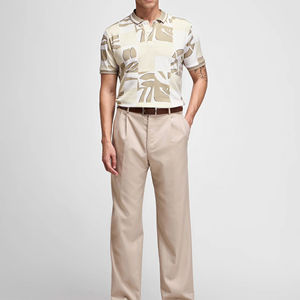 Polos personalizados de algodón orgánico para hombre con logotipo bordado, camiseta informal transpirable suave de verano de alta calidad - Product Image 2