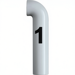 HEWI Éclairage extérieur : Numéro de maison spécial en polyamide 90 noir profond 165 mm 33 mm - Product Image 3