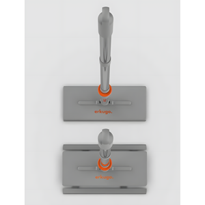 Serpillère plate à une touche avec manche télescopique et mécanisme de verrouillage automatique du chiffon, conception ergonomique pour un nettoyage domestique facile - Product Image 2