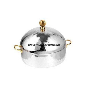Olla Caliente de Metal de Doble Pared con Diseño Martillado, Calentador de Alimentos de Lujo, Calidad Superior, Nueva Cacerola de Metal Elegante - Product Image 4