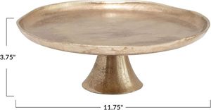 Royal Rustic Antique Gold Cake Stand Stylish Metal Pedestal Dessert Display Stand for Wedding Party and Vintage <b>Table</b> <b>Decoration</b> - Product Image 4