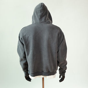 NUEVA Sudadera con Capucha Unisex de Algodón Grueso con Logotipo Personalizado Estampado, Lavado Ácido y Decolorado por el Sol, Sudadera de Invierno Extra Grande - Product Image 5