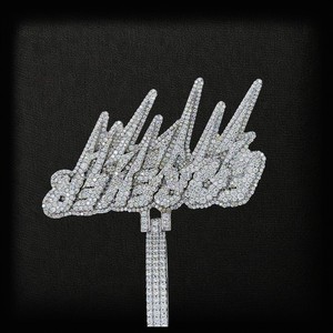 Colgante de Lujo Hip Hop con Letra Personalizada Iced Out de Plata de Ley 925, Brillante y Elegante, con Diamantes de Moissanita VVS - Product Image 4
