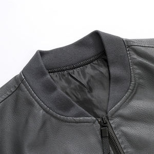 Veste en cuir véritable pour homme, best-seller, style streetwear, col montant, en cuir de vache, vestes d'hiver, fabriquées au Pakistan - Product Image 4
