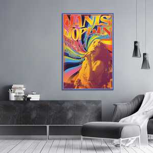 Póster de Janis Joplin en Concierto, Marco Negro, Decoración de Pared - Product Image 4