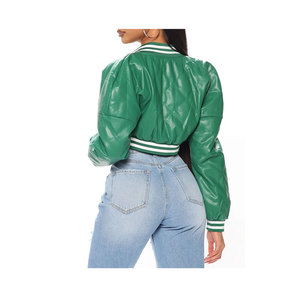 Veste d'université de base-ball pour femmes, marque de mode, surdimensionnée, vente en gros - Product Image 2