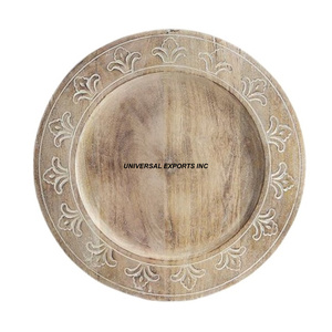 Fournisseur de plaque de chargeur en bois Design attrayant fait à la main sous la plaque Hot Selling New Luxury Charger Plate - Product Image 6