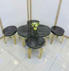 Mesa de centro de estilo Simple y moderno de lujo, juego de comedor de Metal convertible para el hogar, oficina, taller, hogar, Bar, Villa, cocina, dormitorio, uso - Product Image 3