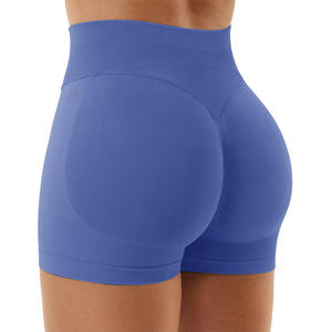 Short de motard taille haute sans couture pour femmes contrôle du ventre Fitness entraînement athlétique course Yoga Gym Shorts pour femmes - Product Image 3