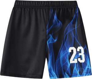 Conjunto informal con estampado floral activo para niños Camiseta sin mangas de 6 piezas y pantalones cortos de baloncesto Talla 4-12Y - Product Image 2