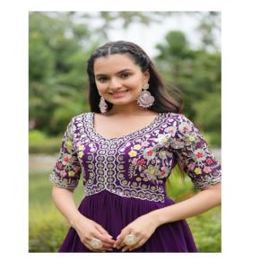 Exclusivo Premium y de moda Zari Lentejuelas Bordado Vestido DE TRABAJO Ropa de fiesta Vestido de compromiso de boda Colección de ropa - Product Image 1