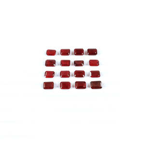 Pierres précieuses naturelles de haute qualité, rubis de Bangkok, taille émeraude facettée, pierres brutes, 5x7mm, 6x8mm, rectangulaires octogonales calibrées, grenat rouge - Product Image 3