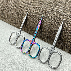 Tijeras para Cutículas Multiusos de Acero Inoxidable con Punta Curva, Ligeras, Reutilizables, con Acabado Espejo Multicolor - Product Image 3