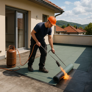 Casaciutta 10 rouleaux de membrane d'étanchéité pour terrasse en ardoise verte 1x10m, matériau 100% imperméable - Product Image 6