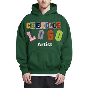 Sudadera con Capucha Moderna y Personalizada para Hombre, con Logotipo Bordado en Chenilla, Estilo Holgado, Informal, Deportivo - Product Image 1