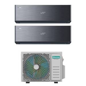 Aire Acondicionado Hisense Energy Pro X Inverter Wifi A++ R32 9000+12000 BTU Dual Split con Frecuencia Variable, Negro - Product Image 1