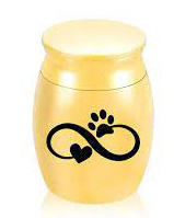 Brass Cremation Pet <b>Ashes</b> Urn Paws Prints Design Engraved Memorial Remain of <b>Ashes</b> Funeral Supplies - Product Image 2