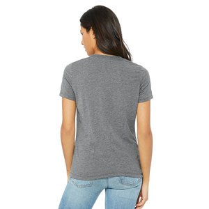 Camiseta Bella Canvas Triblend para Mujer, Cuello Redondo, Estampado Gráfico, Mezcla de Algodón, Color Gris - Product Image 3