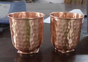 Taza de vaso de cobre, taza de bebida Ayurvédica india tradicional para beneficios de salud y Decoración elegante para el hogar - Product Image 4