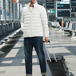 Chaqueta Acolchada para Hombre Directo de Fábrica, Abrigo Ligero Informal de Invierno con Capucha Desmontable, Logotipo Personalizado, Apta para Trabajo y Senderismo - Product Image 6