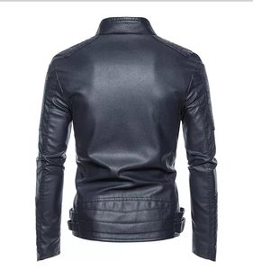 Veste en cuir pour homme en cuir de buffle véritable entièrement personnalisée, dernier design 2026, fabriquée à Sialkot au Pakistan, veste en cuir noir - Product Image 2