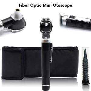 Mini otoscopio LED Alcance del oído Juego de instrumentos médicos eléctricos negros para exámenes precisos del oído - Product Image 3