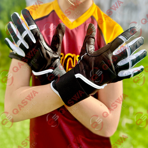 Derniers gants de frappeur de baseball de couleur blanche, jaune et bleue avec logo personnalisé Gants de frappeur en cuir Cabreta - Product Image 5