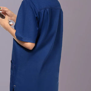 Uniforme médico antiarrugas a la moda con cuello en V Tops traje de fregado/uniformes médicos de hospital personalizados uniformes de enfermería para mujeres 2025 - Product Image 4