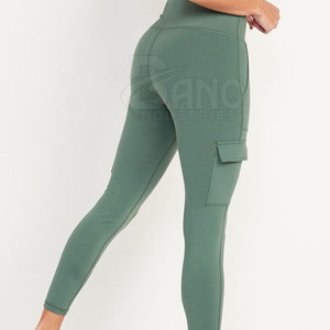 Recién llegado, mallas de entrenamiento hechas a medida de cintura alta para mujer, Material sólido para Yoga, estilo deportivo, el mejor precio con MOQ bajo - Product Image 3