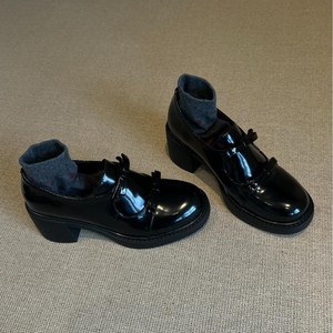 Zapatos de Tacón Bajo de Moda para Mujer, Zapatos de Tacón Bajo de Cuero con Punta Puntiaguda para Oficina, Zapatos Planos de Cuero Suave para Mujer con Punta Redonda - Product Image 2