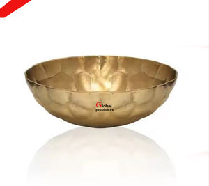 Bol de service en acier inoxydable en métal fini argenté brillant à l'aspect martelé pour le restaurant et le bar de l'hôtel - Product Image 4