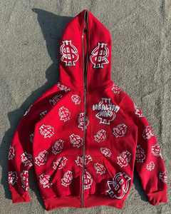 OEM Custom <b>100</b>% high quality Men Heavyweight Hoodie Zip 80% Cotton 20% <b>Polyester</b> provides comfort ,softness - Product Image 1